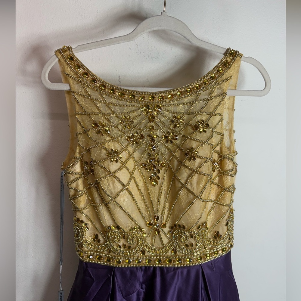 (T4) LUCCI LU sequin embroidered prom or special occasion dress, size 6 - Picture 2 of 15